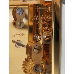 ANTICO OROLOGIO 8 giorni OFFICIER Matthew Norman Sveglia VINTAGE Travel Clock