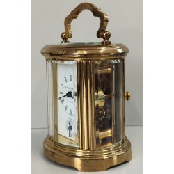 ANTICO OROLOGIO 8 giorni OFFICIER Matthew Norman Sveglia VINTAGE Travel Clock