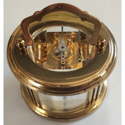 ANTICO OROLOGIO 8 giorni OFFICIER Matthew Norman Sveglia VINTAGE Travel Clock