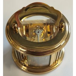 ANTICO OROLOGIO 8 giorni OFFICIER Matthew Norman Sveglia VINTAGE Travel Clock