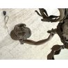 ANTICA LAMPADA BRONZO LIBERTY CANDELABRO 5 LUCI STATUA DIANA CACCIATRICE 82 cm/h