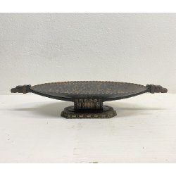 ANTICA ALZATA OVALE FERRO FORGIATO Carlo Gattoni PRESE TESTA di FALCO ART DECO