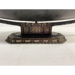 ANTICA ALZATA OVALE FERRO FORGIATO Carlo Gattoni PRESE TESTA di FALCO ART DECO