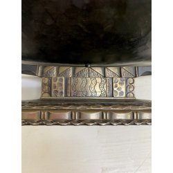 ANTICA ALZATA OVALE FERRO FORGIATO Carlo Gattoni PRESE TESTA di FALCO ART DECO