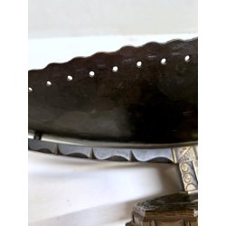 ANTICA ALZATA OVALE FERRO FORGIATO Carlo Gattoni PRESE TESTA di FALCO ART DECO