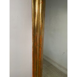 ANTICA GRANDE SPECCHIERA CORNICE BAROCCA LEGNO DORATO FOGLIA ORO 1800 CAMINIERA