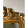 ANTICA GRANDE SPECCHIERA CORNICE BAROCCA LEGNO DORATO FOGLIA ORO 1800 CAMINIERA