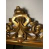 ANTICA GRANDE SPECCHIERA CORNICE BAROCCA LEGNO DORATO FOGLIA ORO 1800 CAMINIERA