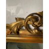 ANTICA GRANDE SPECCHIERA CORNICE BAROCCA LEGNO DORATO FOGLIA ORO 1800 CAMINIERA