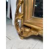 ANTICA GRANDE SPECCHIERA CORNICE BAROCCA LEGNO DORATO FOGLIA ORO 1800 CAMINIERA