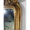 ANTICA GRANDE SPECCHIERA CORNICE BAROCCA LEGNO DORATO FOGLIA ORO 1800 CAMINIERA
