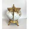 ANTICO CENTROTAVOLA VASO FRANCESE MONTATURE BRONZO DORATO STILE ECLETTICO '900