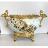 ANTICO CENTROTAVOLA VASO FRANCESE MONTATURE BRONZO DORATO STILE ECLETTICO '900