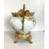 ANTICO CENTROTAVOLA VASO FRANCESE MONTATURE BRONZO DORATO STILE ECLETTICO '900