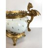 ANTICO CENTROTAVOLA VASO FRANCESE MONTATURE BRONZO DORATO STILE ECLETTICO '900