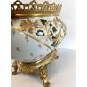 ANTICO CENTROTAVOLA VASO FRANCESE MONTATURE BRONZO DORATO STILE ECLETTICO '900