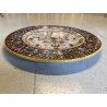 ANTICO PIATTO PARATA TERRACOTTA SMALTATA MAIOLICA DECORO GROTTESCHE ø 48 cm