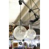 COPPIA LAMPADARIO TARGETTI SANKEY DESIGN VETRO BULLICANTE A SOSPENSIONE HANGING