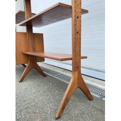 LIBRERIA VINTAGE SCAFFALE MODULARE RIPIANI DESIGN LEGNO TEAK ANNI 50/60
