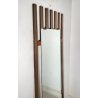 SPECCHIO PARETE DESIGN ANNI 70 SPECCHIERA MID CENTURY MIRROR TEAK OTTONE GLASS