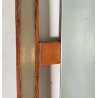 SPECCHIO PARETE DESIGN ANNI 70 SPECCHIERA MID CENTURY MIRROR TEAK OTTONE GLASS