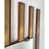 SPECCHIO PARETE DESIGN ANNI 70 SPECCHIERA MID CENTURY MIRROR TEAK OTTONE GLASS