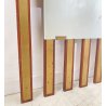 SPECCHIO PARETE DESIGN ANNI 70 SPECCHIERA MID CENTURY MIRROR TEAK OTTONE GLASS