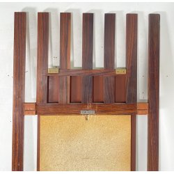 SPECCHIO PARETE DESIGN ANNI 70 SPECCHIERA MID CENTURY MIRROR TEAK OTTONE GLASS