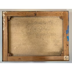 QUADRO DIPINTO OLIO P. Baratella Le scoperte dell'America ARTE CONTEMPORANEA '70