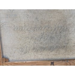 QUADRO DIPINTO OLIO P. Baratella Le scoperte dell'America ARTE CONTEMPORANEA '70