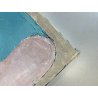 DIPINTO OLIO Zuffini Alfi COMPOSIZIONE in ROSA ASTRATTO MODERNISTA GEMETRICO '70