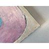 DIPINTO OLIO Zuffini Alfi COMPOSIZIONE in ROSA ASTRATTO MODERNISTA GEMETRICO '70