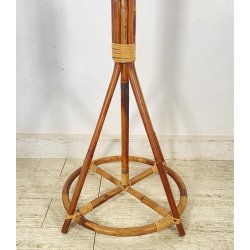 APPENDIABITI DA TERRA ANNI 50 BAMBU VIMINI LEGNO MIDCENTURY ATTACCAPANNI DESIGN
