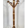 APPENDIABITI DA TERRA ANNI 50 BAMBU VIMINI LEGNO MIDCENTURY ATTACCAPANNI DESIGN