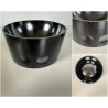 SET CIOTOLE MINIMALISTA "Tongareva" DESIGN Enzo Mari DANESE Milano 7pz NERO 1969