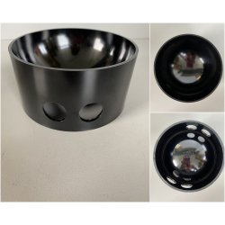SET CIOTOLE MINIMALISTA "Tongareva" DESIGN Enzo Mari DANESE Milano 7pz NERO 1969