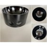 SET CIOTOLE MINIMALISTA "Tongareva" DESIGN Enzo Mari DANESE Milano 7pz NERO 1969