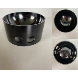 SET CIOTOLE MINIMALISTA "Tongareva" DESIGN Enzo Mari DANESE Milano 7pz NERO 1969