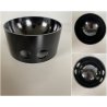 SET CIOTOLE MINIMALISTA "Tongareva" DESIGN Enzo Mari DANESE Milano 7pz NERO 1969