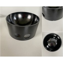 SET CIOTOLE MINIMALISTA "Tongareva" DESIGN Enzo Mari DANESE Milano 7pz NERO 1969