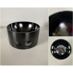 SET CIOTOLE MINIMALISTA "Tongareva" DESIGN Enzo Mari DANESE Milano 7pz NERO 1969