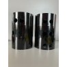 SET CIOTOLE MINIMALISTA "Tongareva" DESIGN Enzo Mari DANESE Milano 7pz NERO 1969