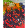 QUADRO DIPINTO TECNICA MISTA B. Contenotte COMPOSIZIONE ASTRATTA MATERICA 1975