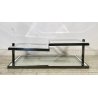 TAVOLINO SALOTTO DESIGN ANNI 70 ACCIAIO CROMATO VETRO SPECCHIATO TABLE DESIGN