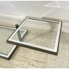 TAVOLINO SALOTTO DESIGN ANNI 70 ACCIAIO CROMATO VETRO SPECCHIATO TABLE DESIGN