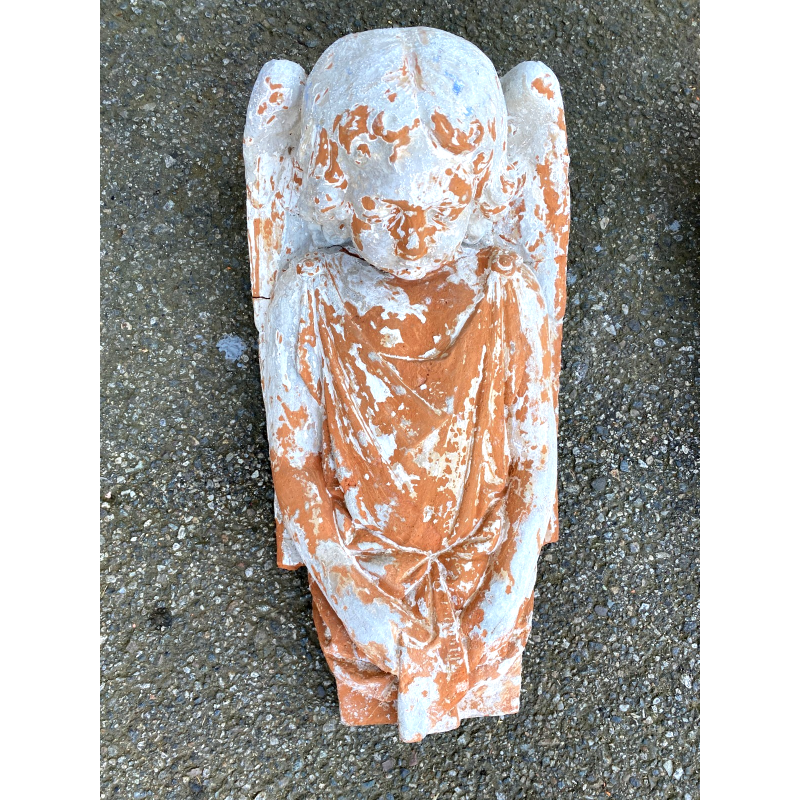 LOTTO 4 MENSOLA ARCHITETTONICA TERRACOTTA FIGURA BUSTO ANGELO PUTTO BAROCCO '800