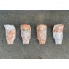 LOTTO 4 MENSOLA ARCHITETTONICA TERRACOTTA FIGURA BUSTO ANGELO PUTTO BAROCCO '800