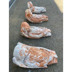 LOTTO 4 MENSOLA ARCHITETTONICA TERRACOTTA FIGURA BUSTO ANGELO PUTTO BAROCCO '800