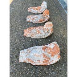 LOTTO 4 MENSOLA ARCHITETTONICA TERRACOTTA FIGURA BUSTO ANGELO PUTTO BAROCCO '800