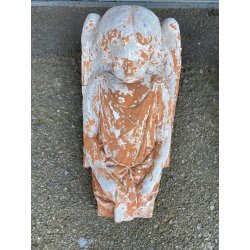 LOTTO 4 MENSOLA ARCHITETTONICA TERRACOTTA FIGURA BUSTO ANGELO PUTTO BAROCCO '800